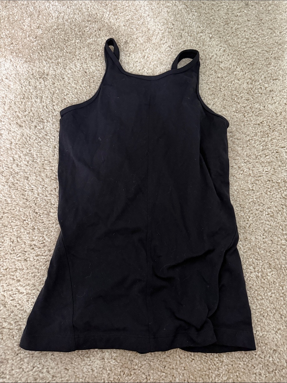 lululemon athletica Black high neck Open Back Tank Top